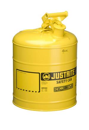 JUSTRITE 5 GAL TYPE I SAFETY CAN YELLOW - Type I Safety Can